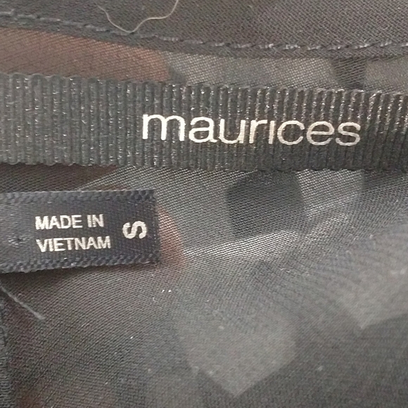 Maurices Sheer Black and White Button Up Blouse - Picture 5 of 7